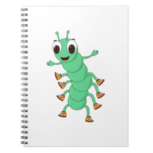Cuaderno oruga verde