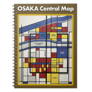 Cuaderno OSAKA central map Piet Mondrian style