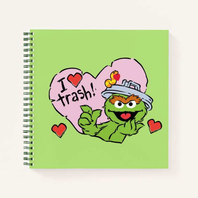 Cuaderno Oscar "Amo la basura" San Valentín (Anverso)
