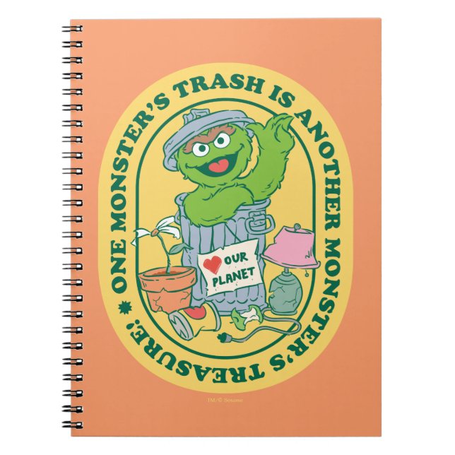 Cuaderno Oscar el Grouch | Monster Treasure Badge (Frente)