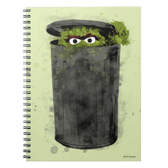 Cuaderno Oscar el Grouch | Tendencia acuarela (Frente)