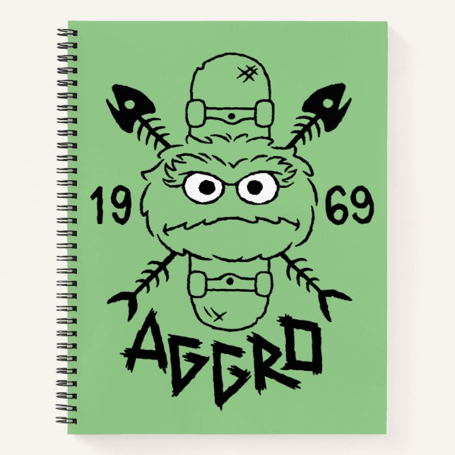 Cuaderno Oscar the Grouch Skate Logo - Aggro 1969 (Anverso)