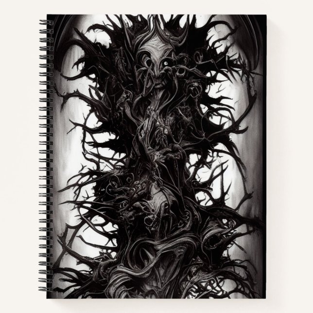 Cuaderno Oscuro Arte Gótico Oscuro Vile Biomatter Sketchbad (Anverso)