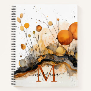 Cuaderno Oscuro Naranja Tinta mística