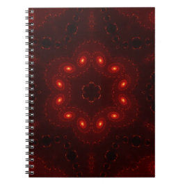 Cuaderno Oscuro Red Burgundy Gothic Lace Snowflake