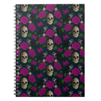 Cuaderno Oscuro Rosa gótico gótico grisáceo Vines Raven Sku