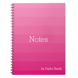 Cuaderno Oscuro rosa Ombre Shades Notas Monograma