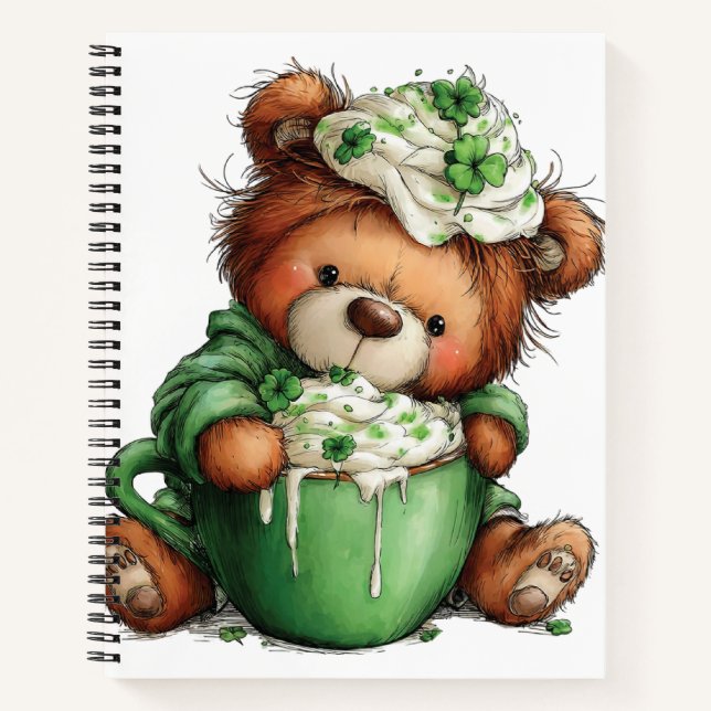 CUADERNO OSITO DE PELUCHE ADORABLE CON TEMA IRLANDÉS (Anverso)