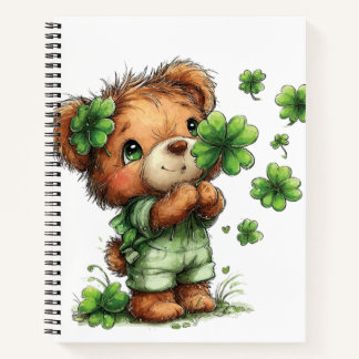 CUADERNO OSITO DE PELUCHE ADORABLE CON TEMA IRLANDÉS