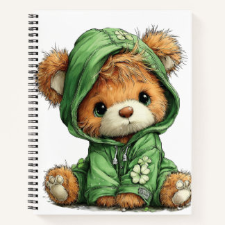 CUADERNO OSITO DE PELUCHE ADORABLE CON TEMA IRLANDÉS
