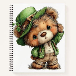 CUADERNO OSITO DE PELUCHE ADORABLE CON TEMÁTICA IRLANDESA