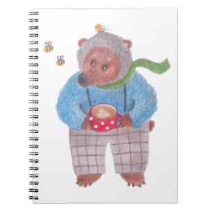 Cuaderno Oso, abejas y capuchino