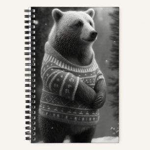 Cuaderno Oso Adorable con un suave suéter