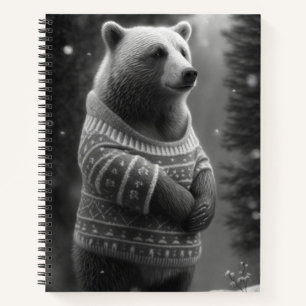 Cuaderno Oso Adorable con un suave suéter