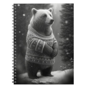 Cuaderno Oso Adorable con un suave suéter