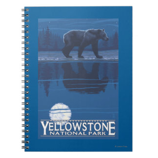 Cuaderno Oso bajo la luz de la luna - Parque nacional Yello