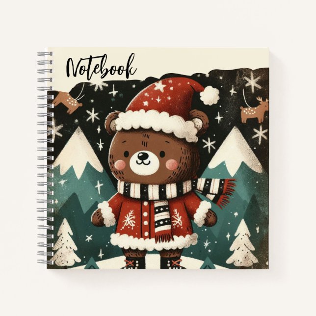 Cuaderno Oso Campanita – Desfile del Bosque de Santa (Anverso)