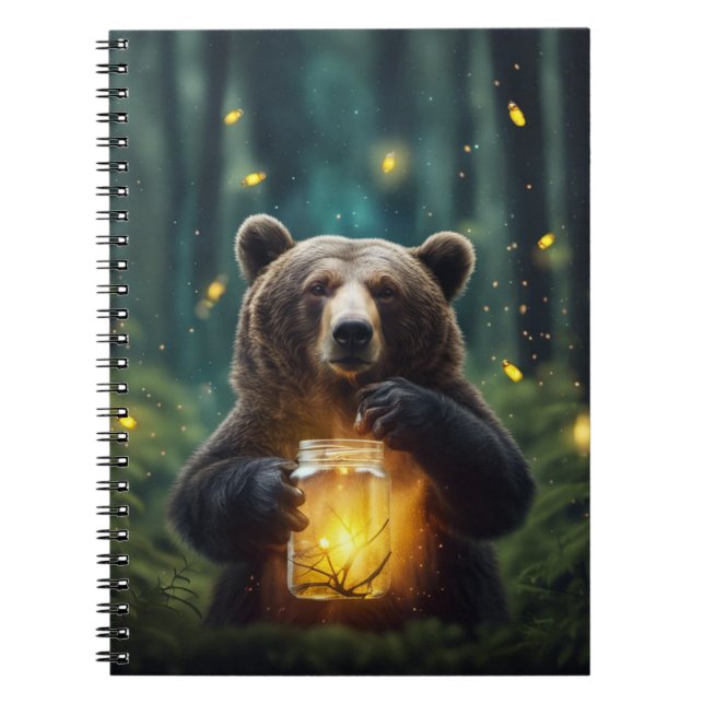 Cuaderno Oso Con Luciérnagas En Jar (Frente)