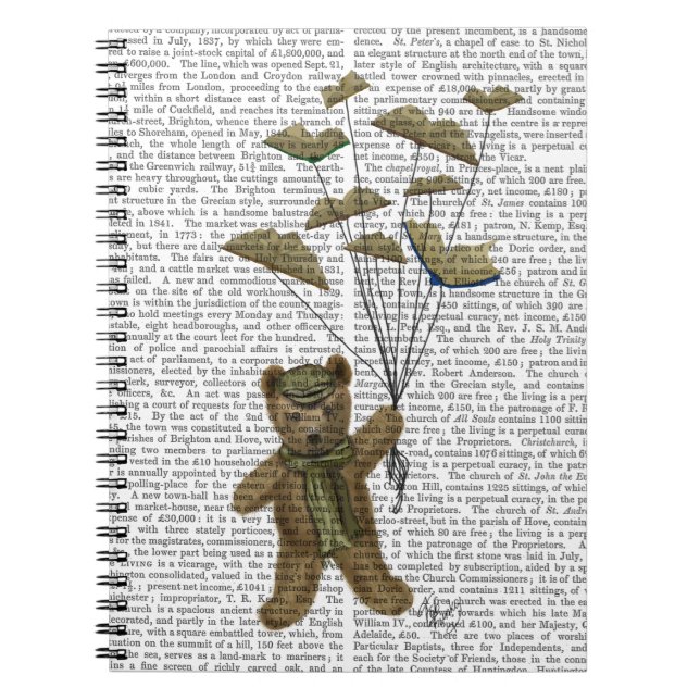 Cuaderno Oso con mariposas de libros (Frente)