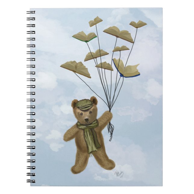 Cuaderno Oso con mariposas de libros 3 (Frente)