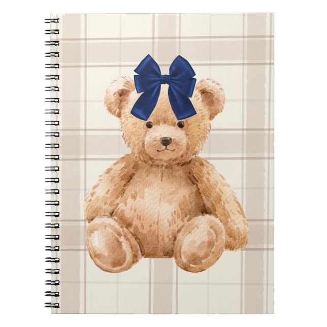 Cuaderno Oso con un Arco Diario en Blanco (Frente)