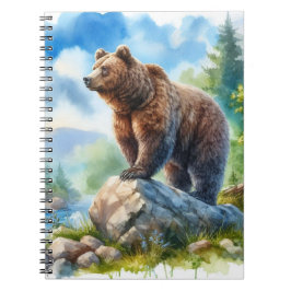 Cuaderno Oso De Acuarela En La Naturaleza