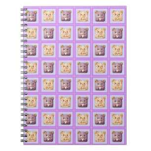 Cuaderno Oso de galleta de patchwork de lavanda azul adorab