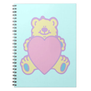 Cuaderno Oso de peluche adorable corazón de amor