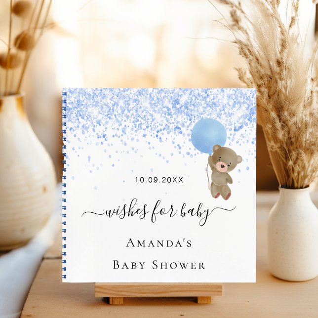 Cuaderno Oso de peluche azul de Baby Shower (Subido por el creador)
