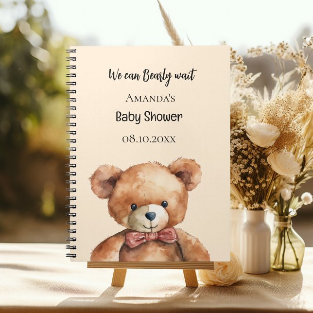 Cuaderno Oso de peluche Baby Shower del libro de invitados  (Subido por el creador)