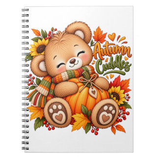 Cuaderno Oso de peluche de abrazos de otoño Calabaza de beb