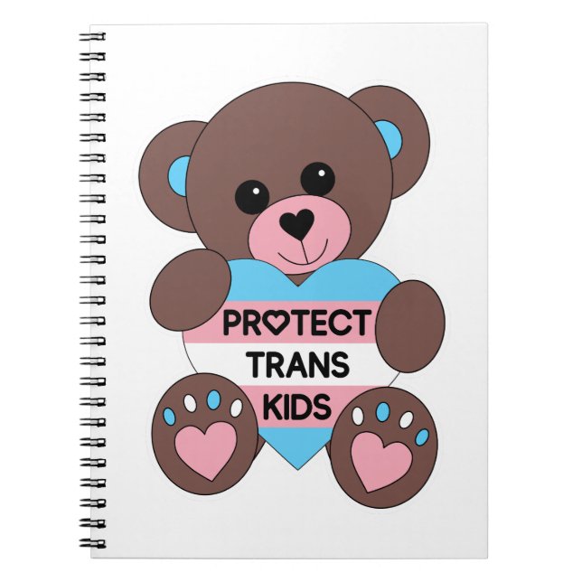 Cuaderno Oso de peluche de la bandera del orgullo de los ni (Frente)