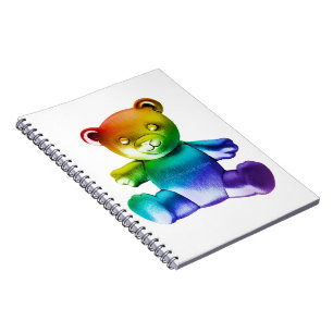 Cuaderno Oso de peluche de metal cepillado SlipperyJoe's gr
