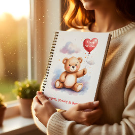 Cuaderno Oso de peluche en acuarela para mamá