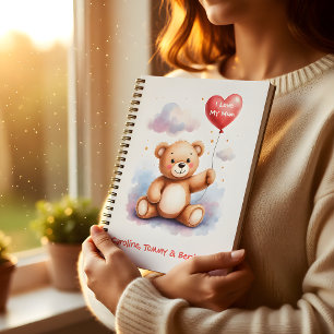 Cuaderno Oso de peluche en acuarela para mamá