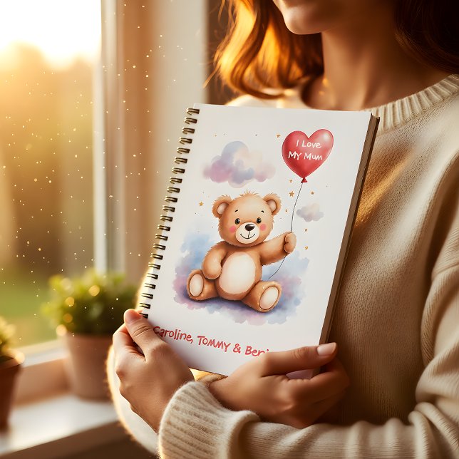 Cuaderno Oso de peluche en acuarela para mamá (Subido por el creador)