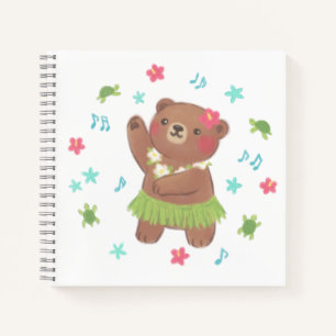 Cuaderno Oso de peluche en el Ilustracion de Hawái