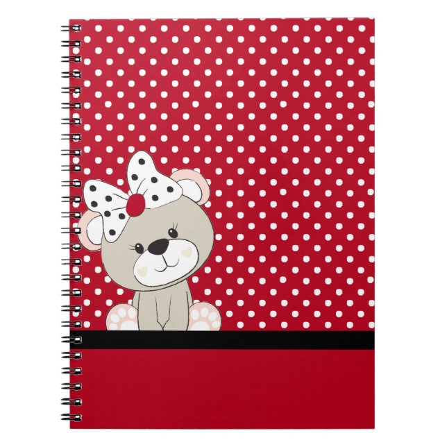 Cuaderno oso de peluche lindo (Frente)