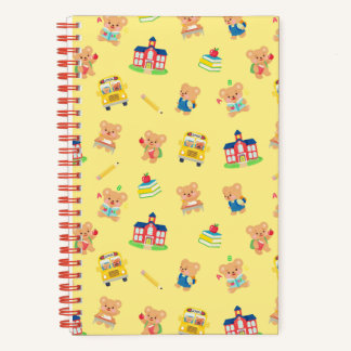 Cuaderno Oso de peluche Regreso a clases Amarillo