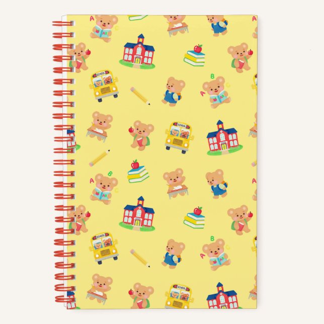 Cuaderno Oso de peluche Regreso a clases Amarillo (Anverso)