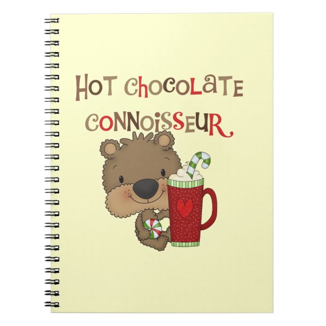 Cuaderno Oso del muchacho del perito del chocolate caliente (Frente)