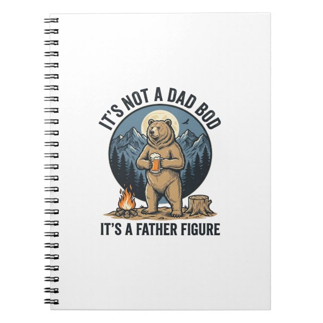 Cuaderno Oso divertido figura de padre diseño vectorial de  (Frente)