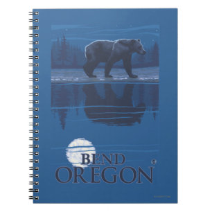 Cuaderno Oso en el claro de luna - curva, Oregon