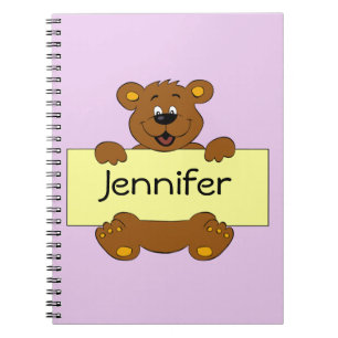 Cuaderno Oso feliz con los chicas adaptables del dibujo