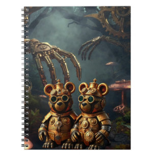 Cuaderno Oso Gominola Mecánico Gótico de Bosque Oscuro Stea