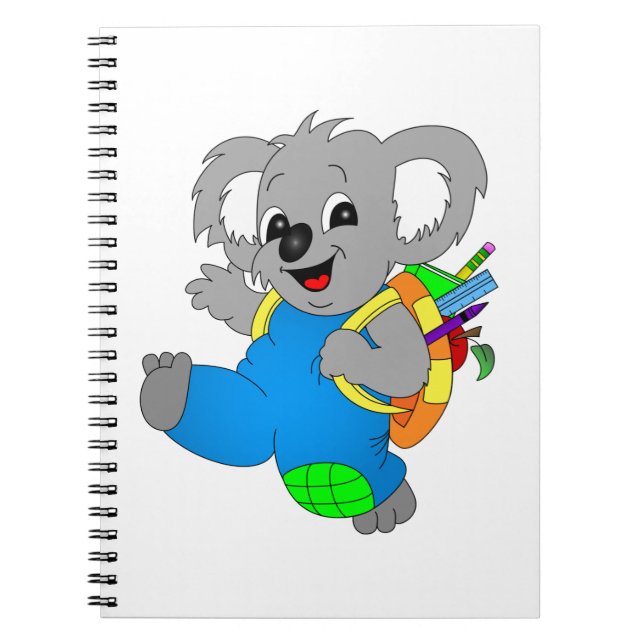 Cuaderno Oso Koala con mochila (Frente)