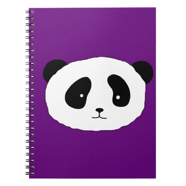 Cuaderno Oso lindo panda enfrenta diversión moderna de Leah (Frente)