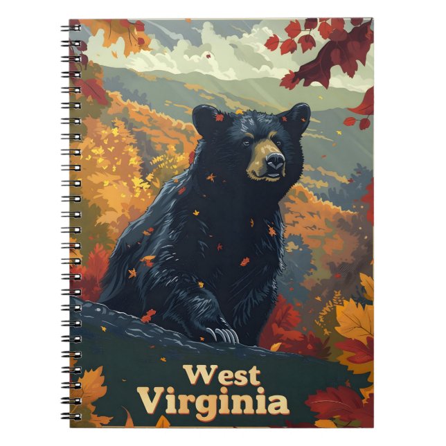 Cuaderno Oso negro de Virginia Occidental (Frente)