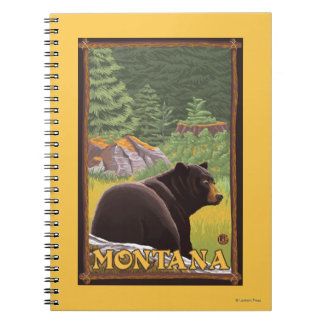 Cuaderno Oso Negro en el bosque - Montana