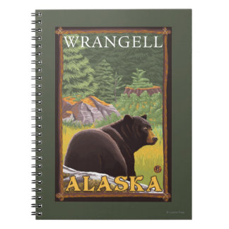 Cuaderno Oso Negro en el bosque - Wrangell, Alaska